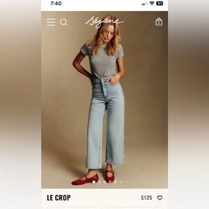 Sezane Le Crop Jeans